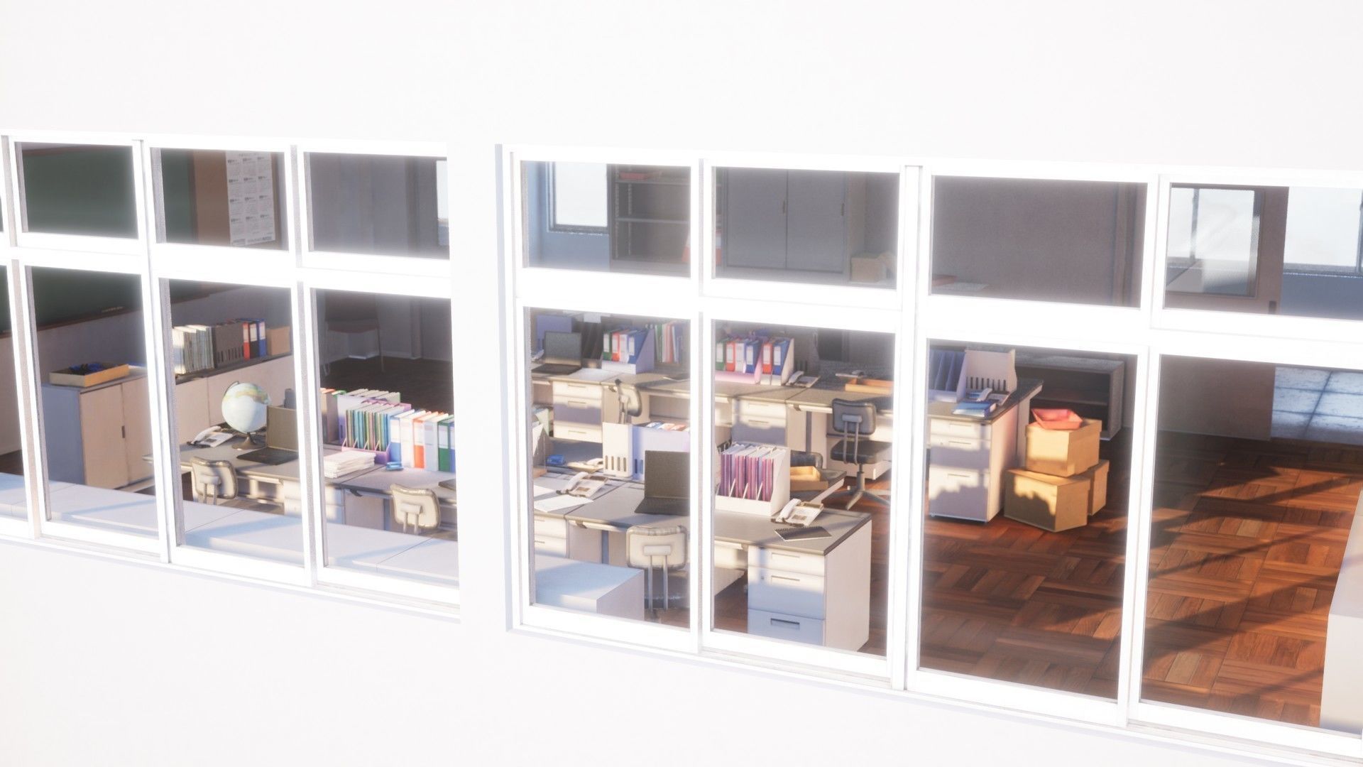 Japanese Teachers Lounge Pack Low-poly 3D model_11