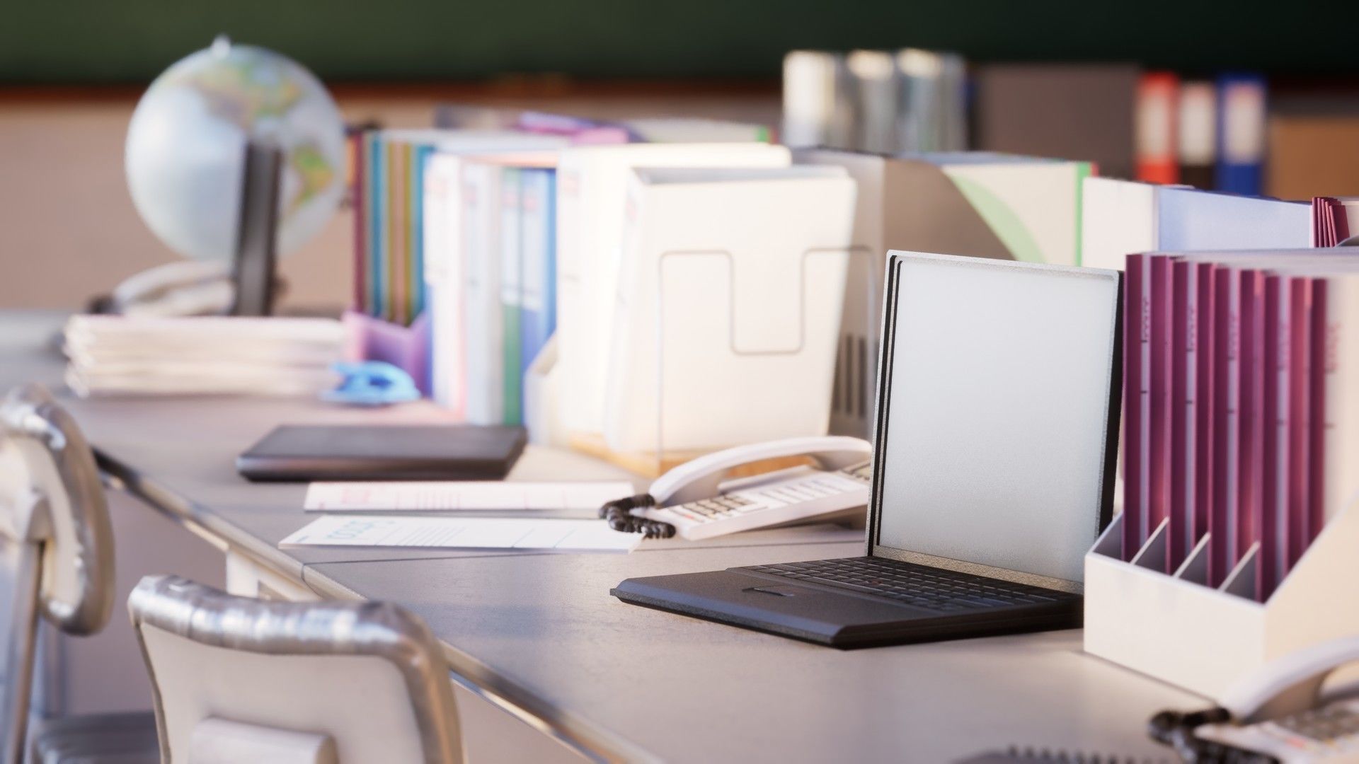 Japanese Teachers Lounge Pack Low-poly 3D model_8