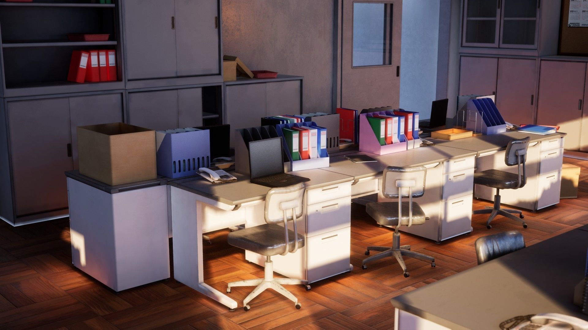 Japanese Teachers Lounge Pack Low-poly 3D model_5