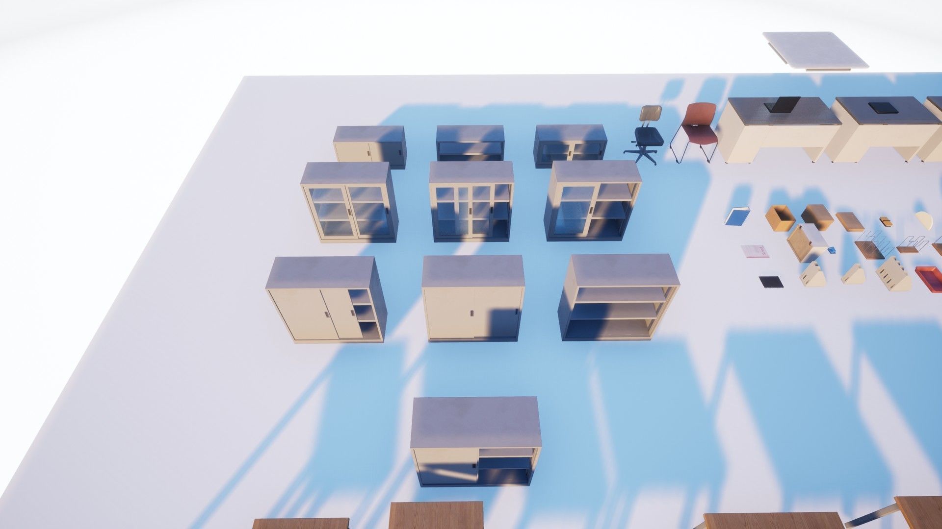 Japanese Teachers Lounge Pack Low-poly 3D model_15