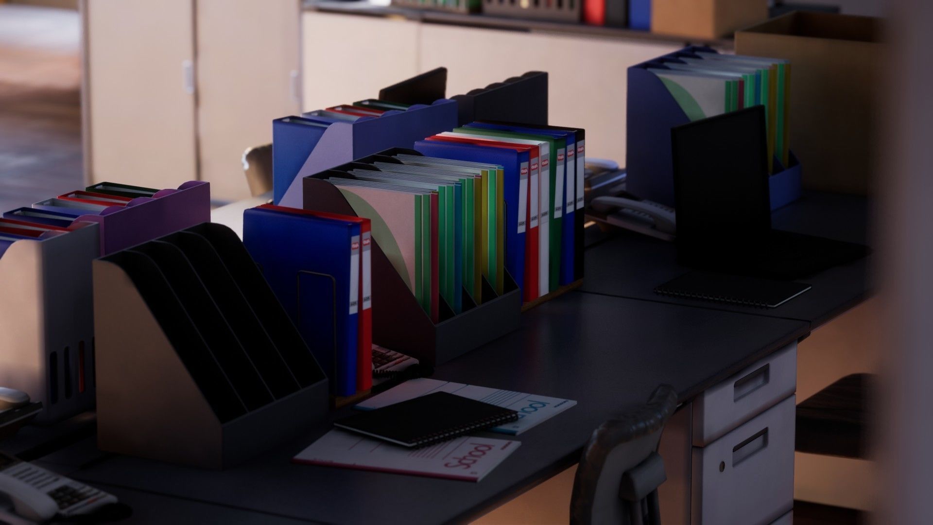 Japanese Teachers Lounge Pack Low-poly 3D model_9