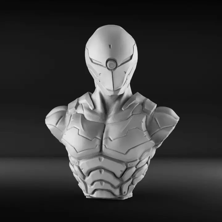 Cyborg Ninja Bust 3D print model_0
