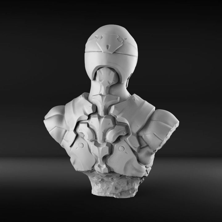 Cyborg Ninja Bust 3D print model_2