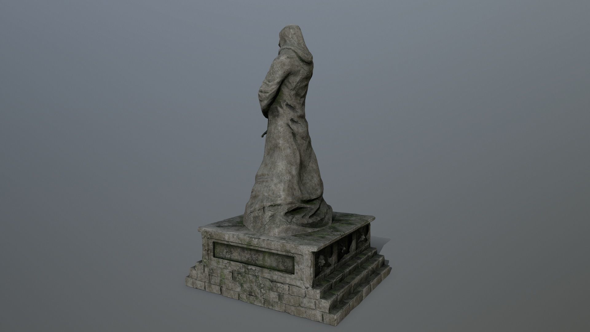 statue 4 Low-poly 3D model_5
