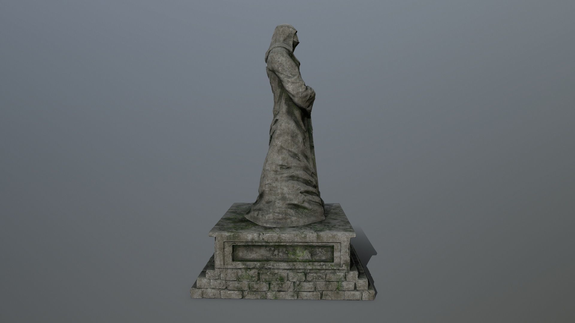 statue 4 Low-poly 3D model_3