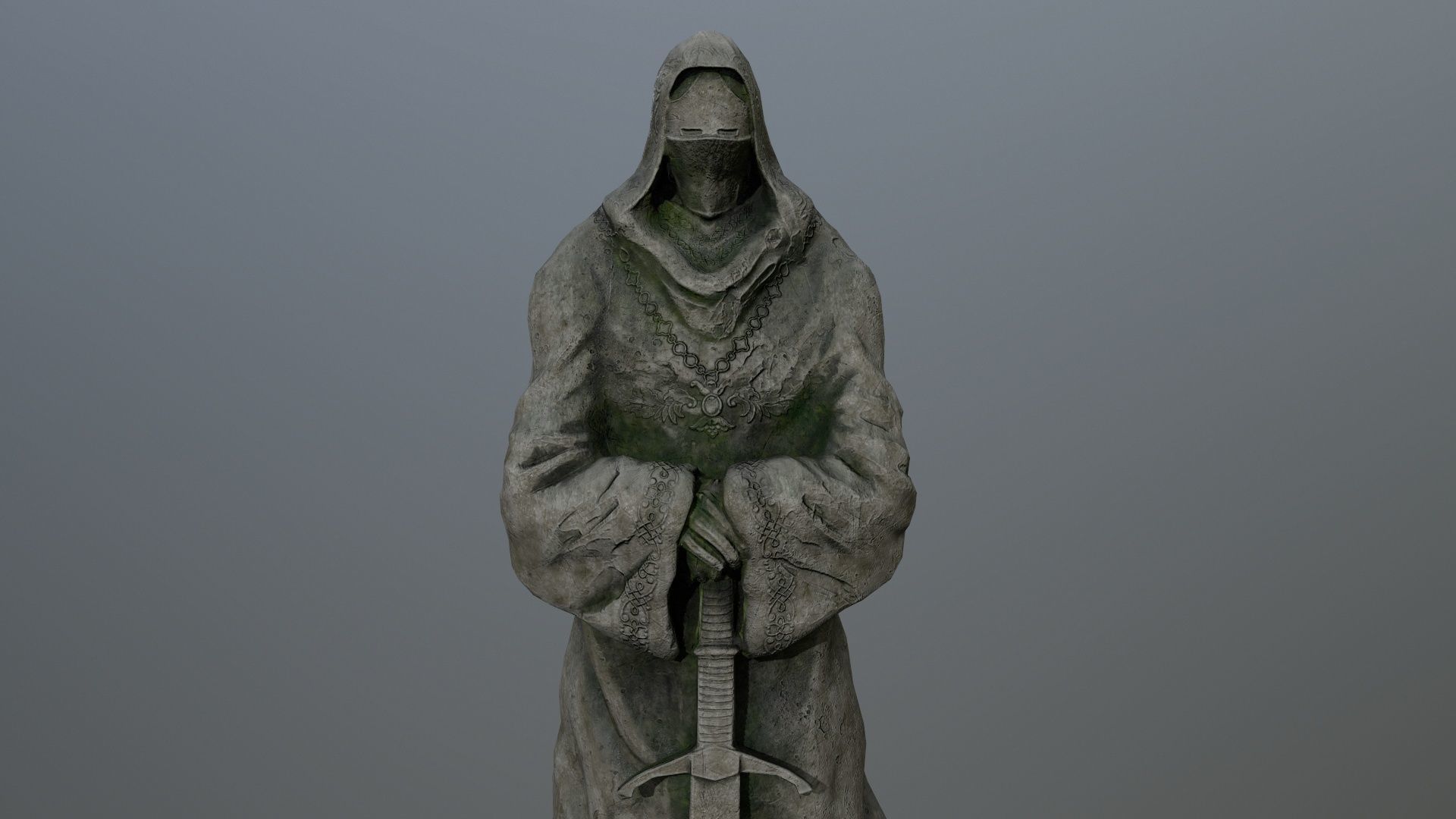 statue 4 Low-poly 3D model_9