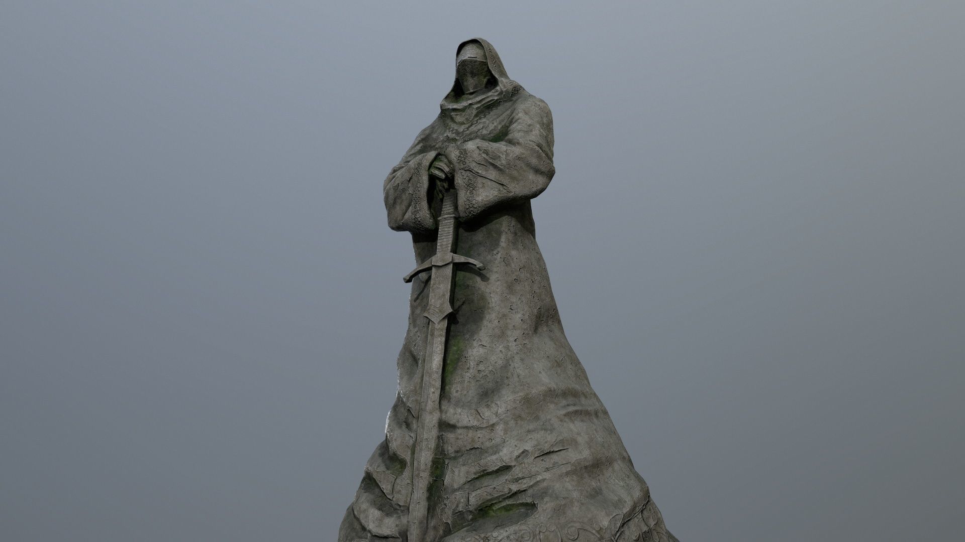 statue 4 Low-poly 3D model_8