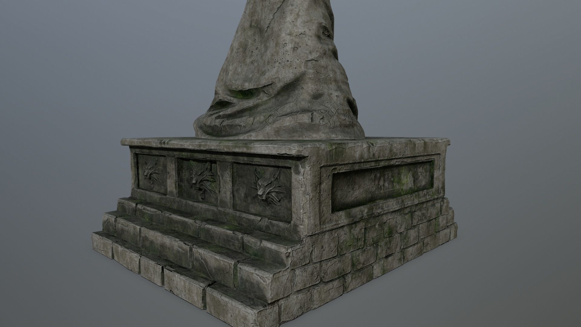 statue 4 Low-poly 3D model_12