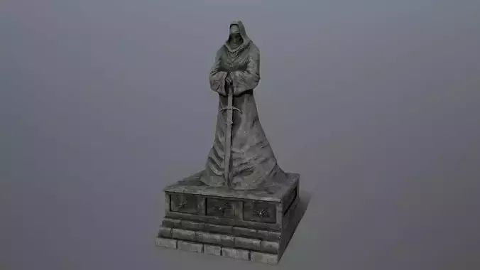 statue 4 Low-poly 3D model