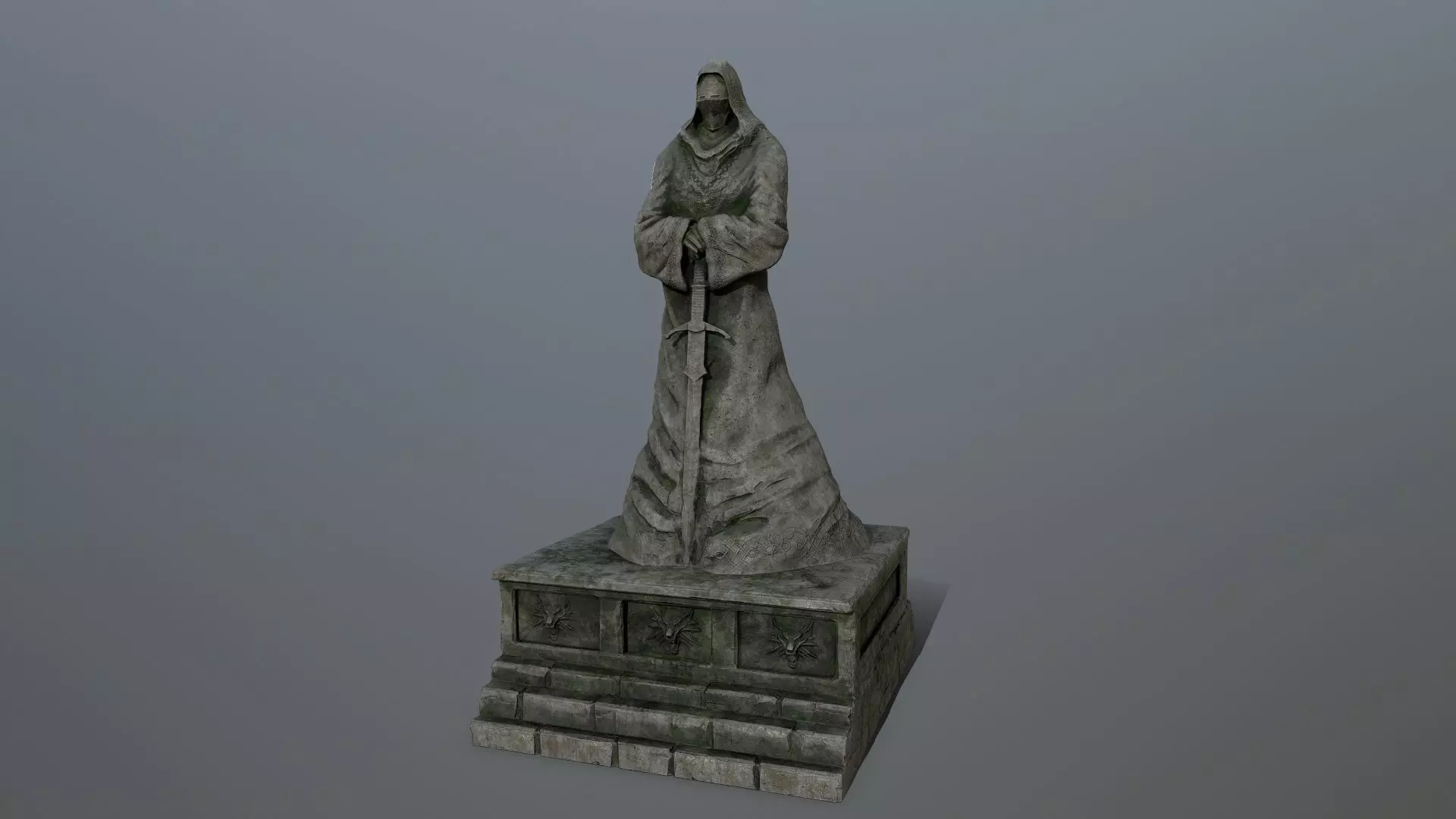 statue 4 Low-poly 3D model_0