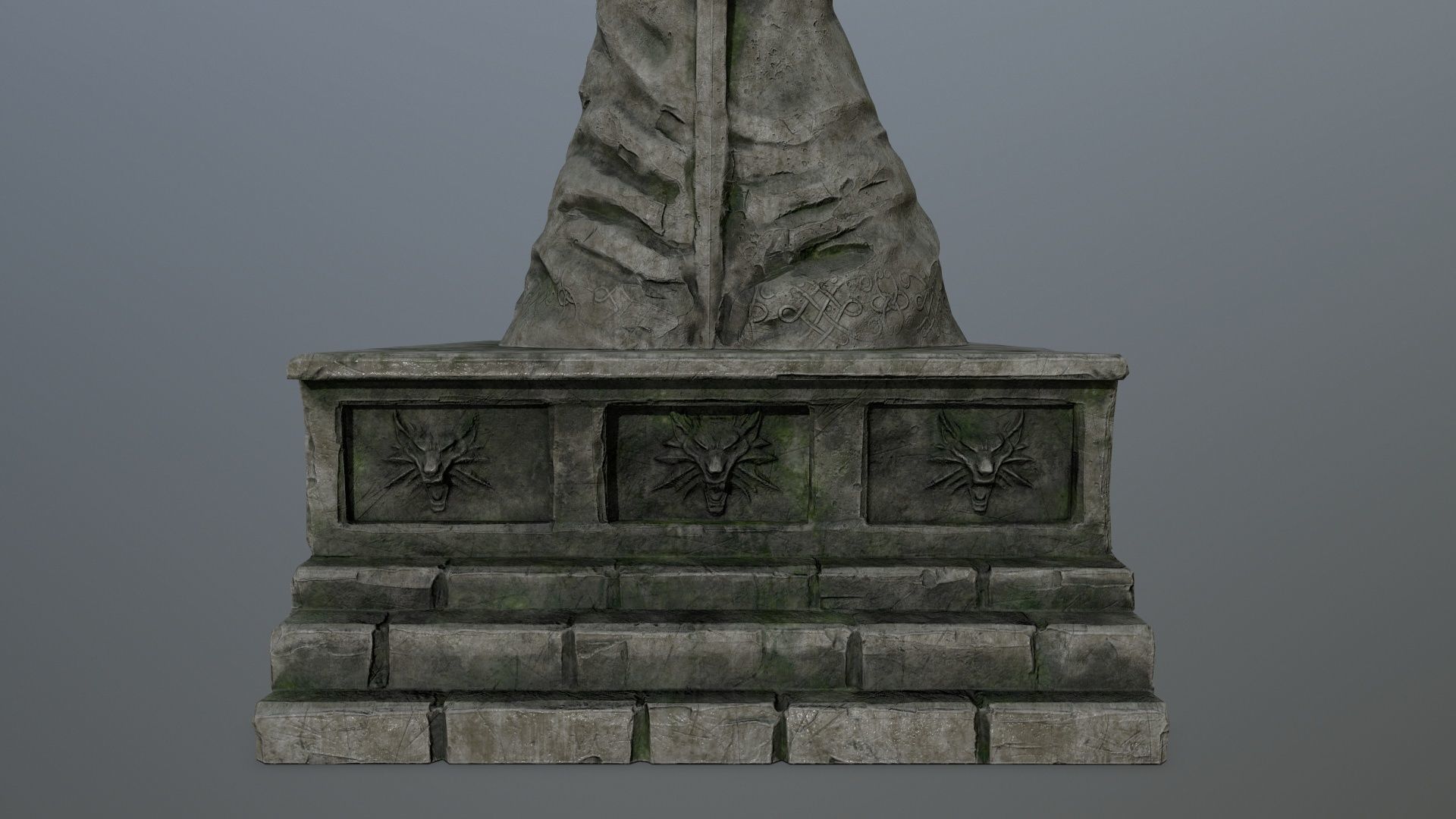 statue 4 Low-poly 3D model_11