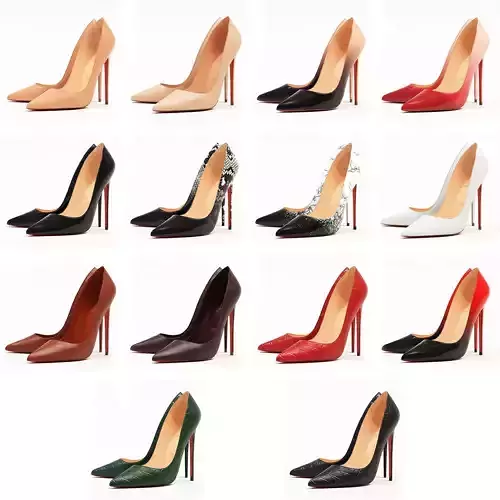 14 Pairs Collection of Christian Louboutin So Kate High Heels 