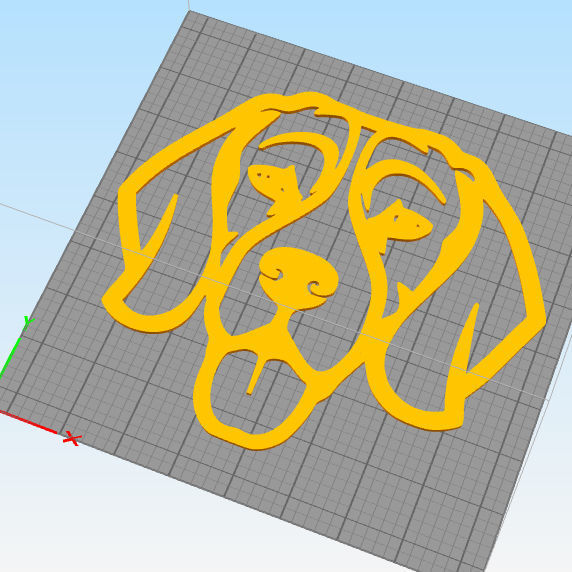 DOG FACE WALL ART 3D print model_1