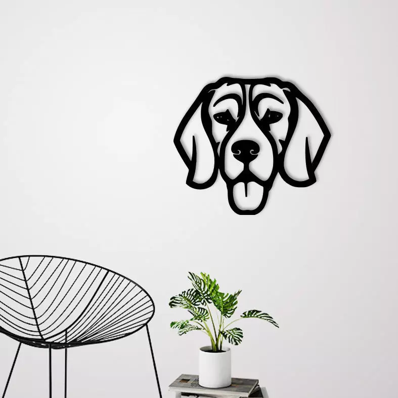 DOG FACE WALL ART 3D print model_0