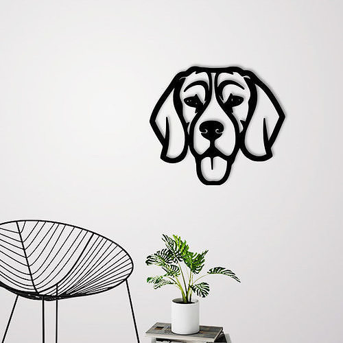 DOG FACE WALL ART 3D print model