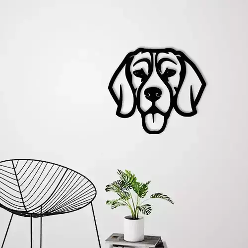 DOG FACE WALL ART 3D print model