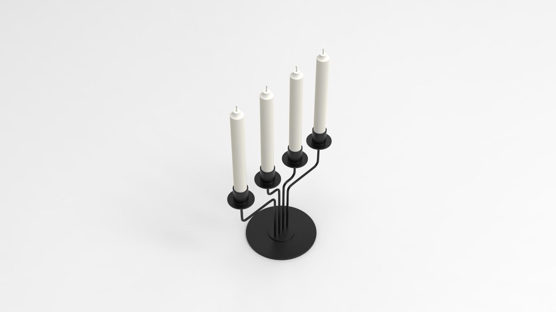 Candlestick - Candles 3D model_4