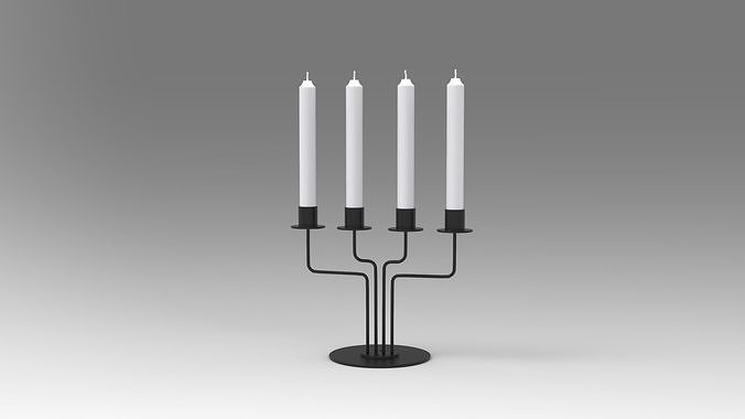 Candlestick - Candles 3D model