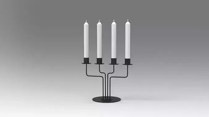 Candlestick - Candles 3D model