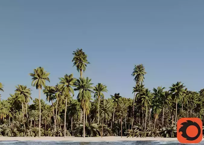 HeliosVegetation vol3 - Palm trees and bushes  CORONA 3D model