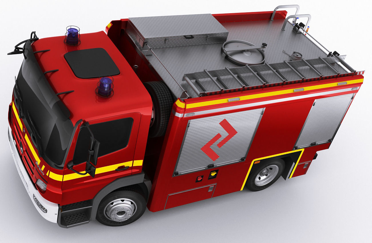 Fire Truck Mercedes Atego 3D model_5