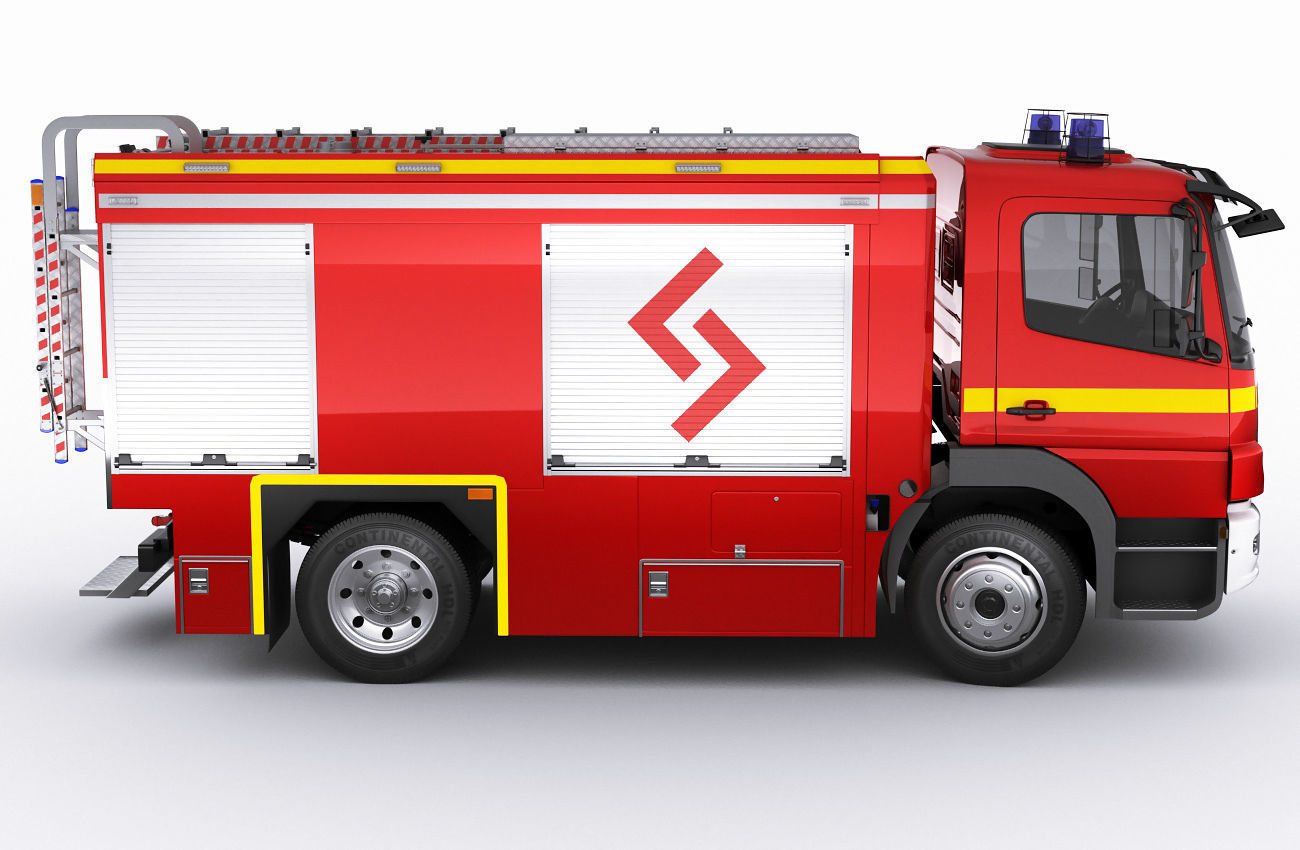 Fire Truck Mercedes Atego 3D model_2