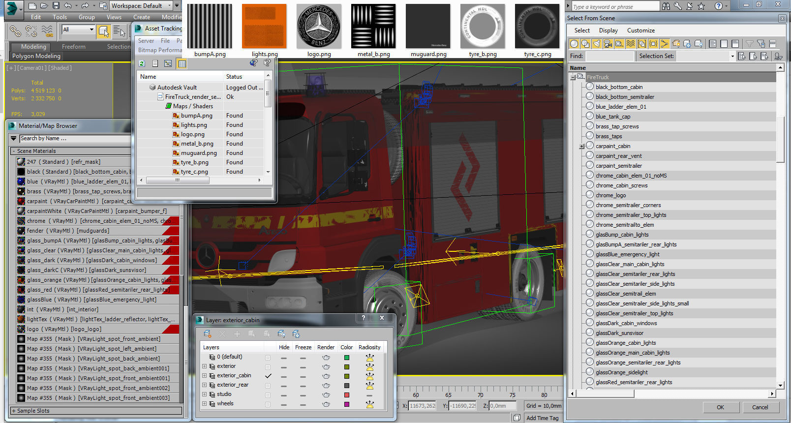 Fire Truck Mercedes Atego 3D model_25