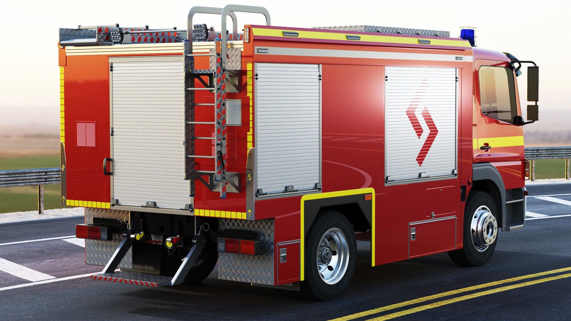 Fire Truck Mercedes Atego 3D model_16