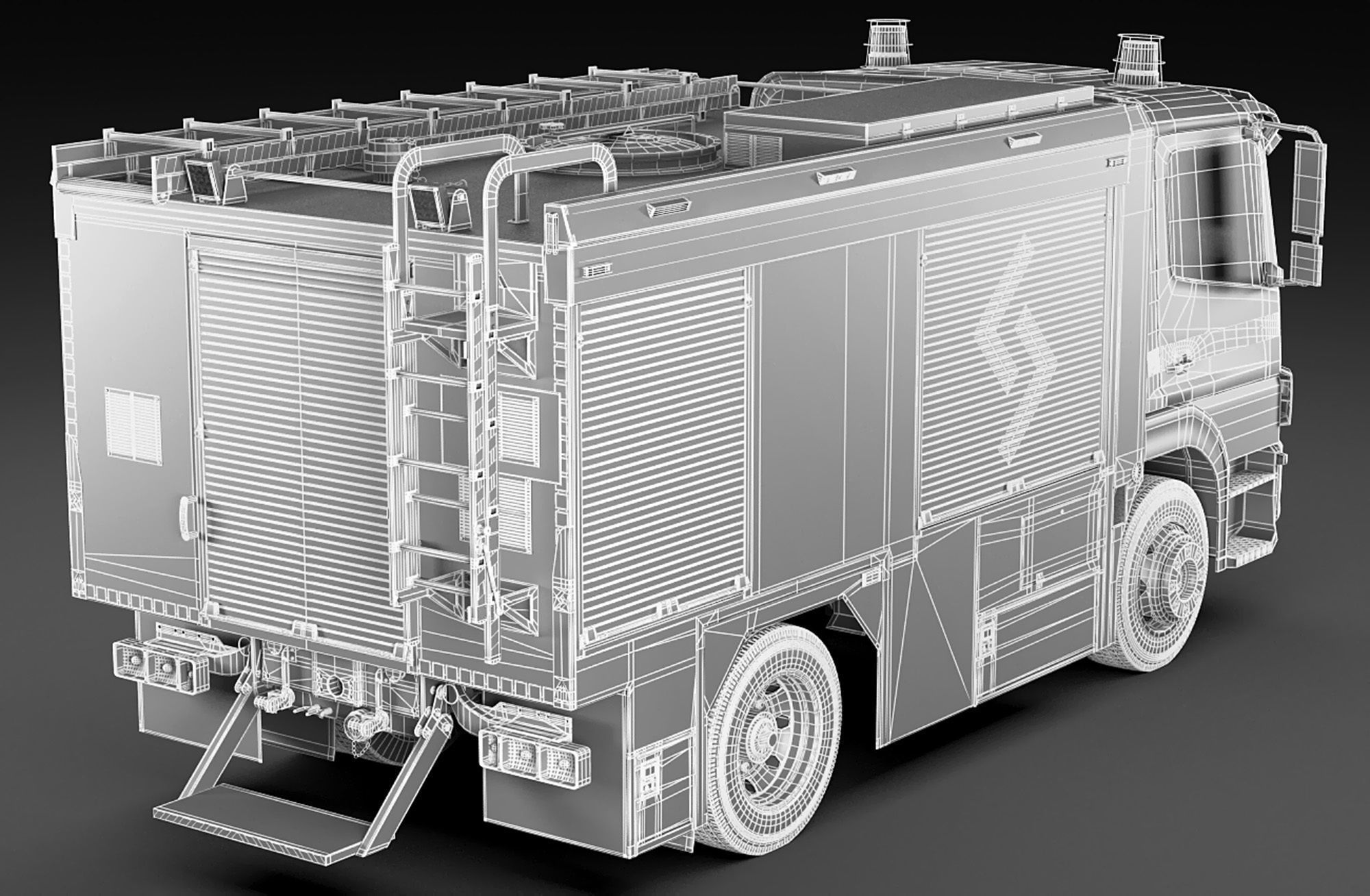 Fire Truck Mercedes Atego 3D model_23