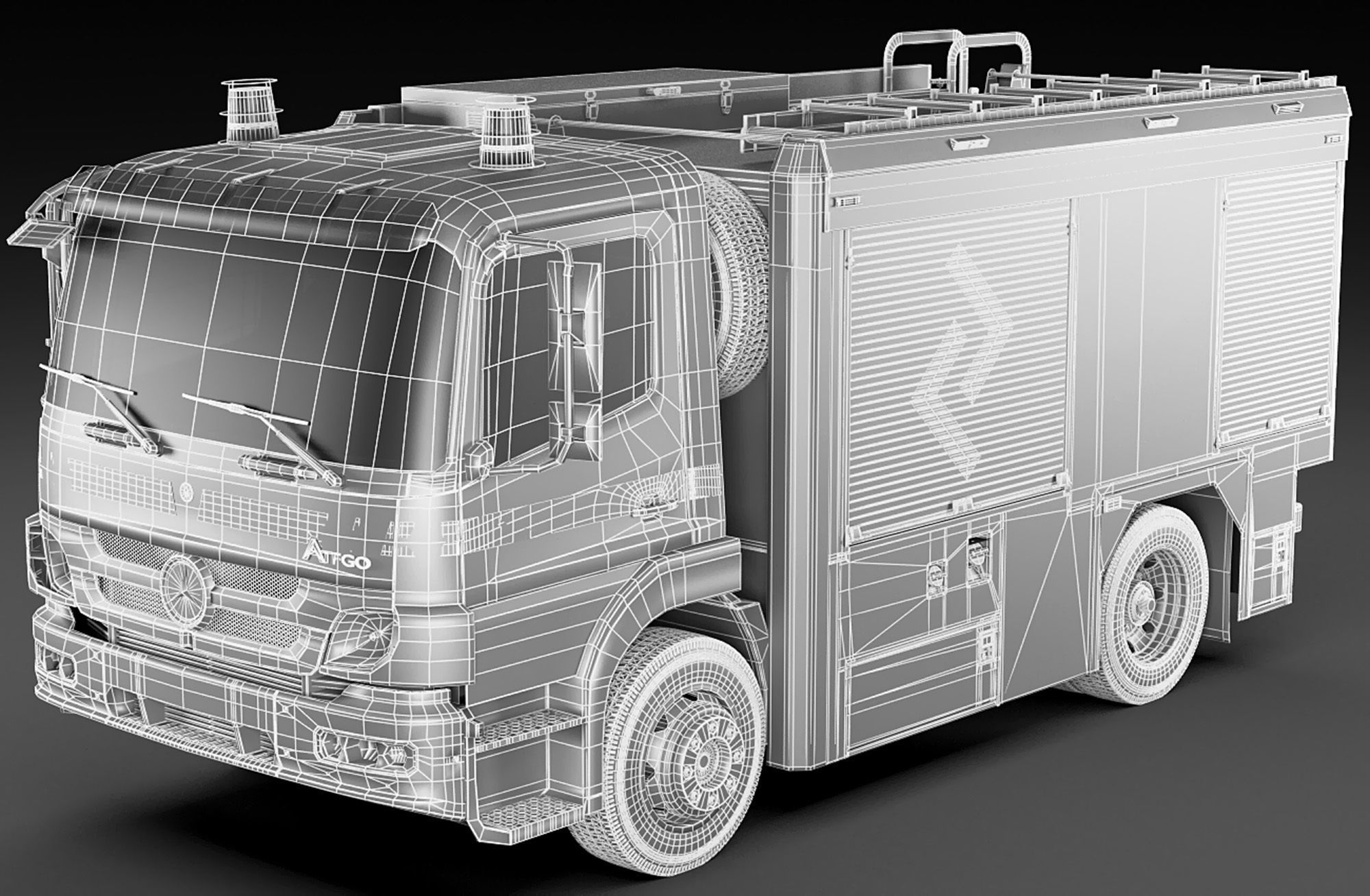 Fire Truck Mercedes Atego 3D model_22