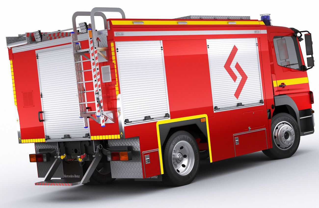 Fire Truck Mercedes Atego 3D model_8
