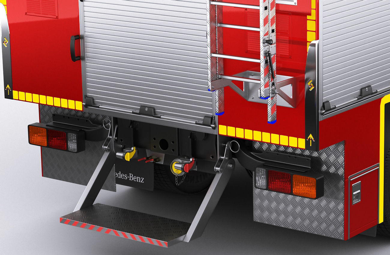 Fire Truck Mercedes Atego 3D model_4