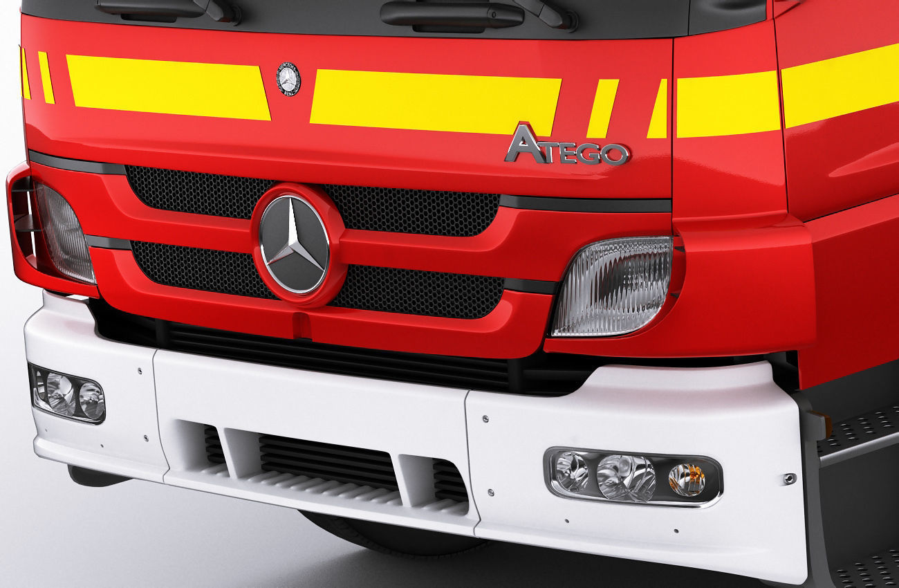 Fire Truck Mercedes Atego 3D model_3