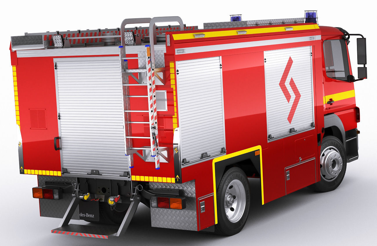 Fire Truck Mercedes Atego 3D model_1