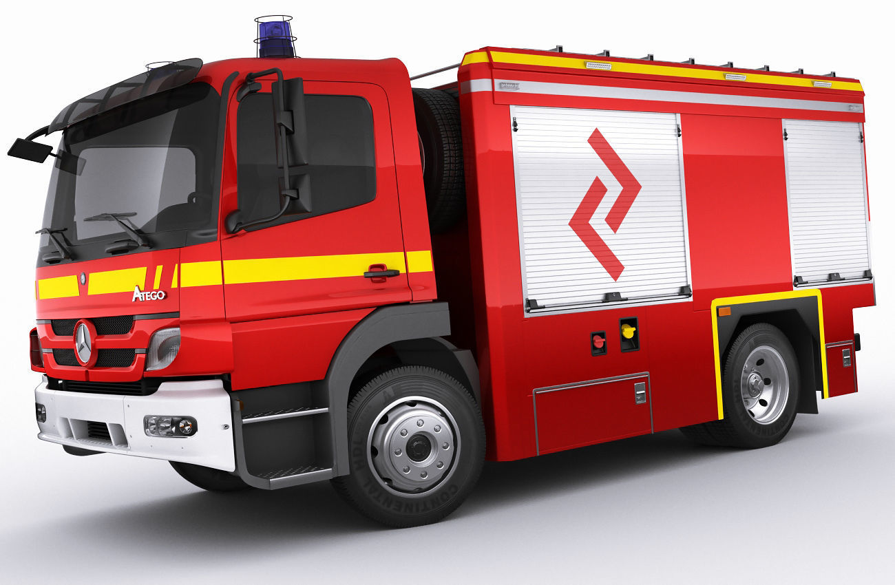 Fire Truck Mercedes Atego 3D model_7