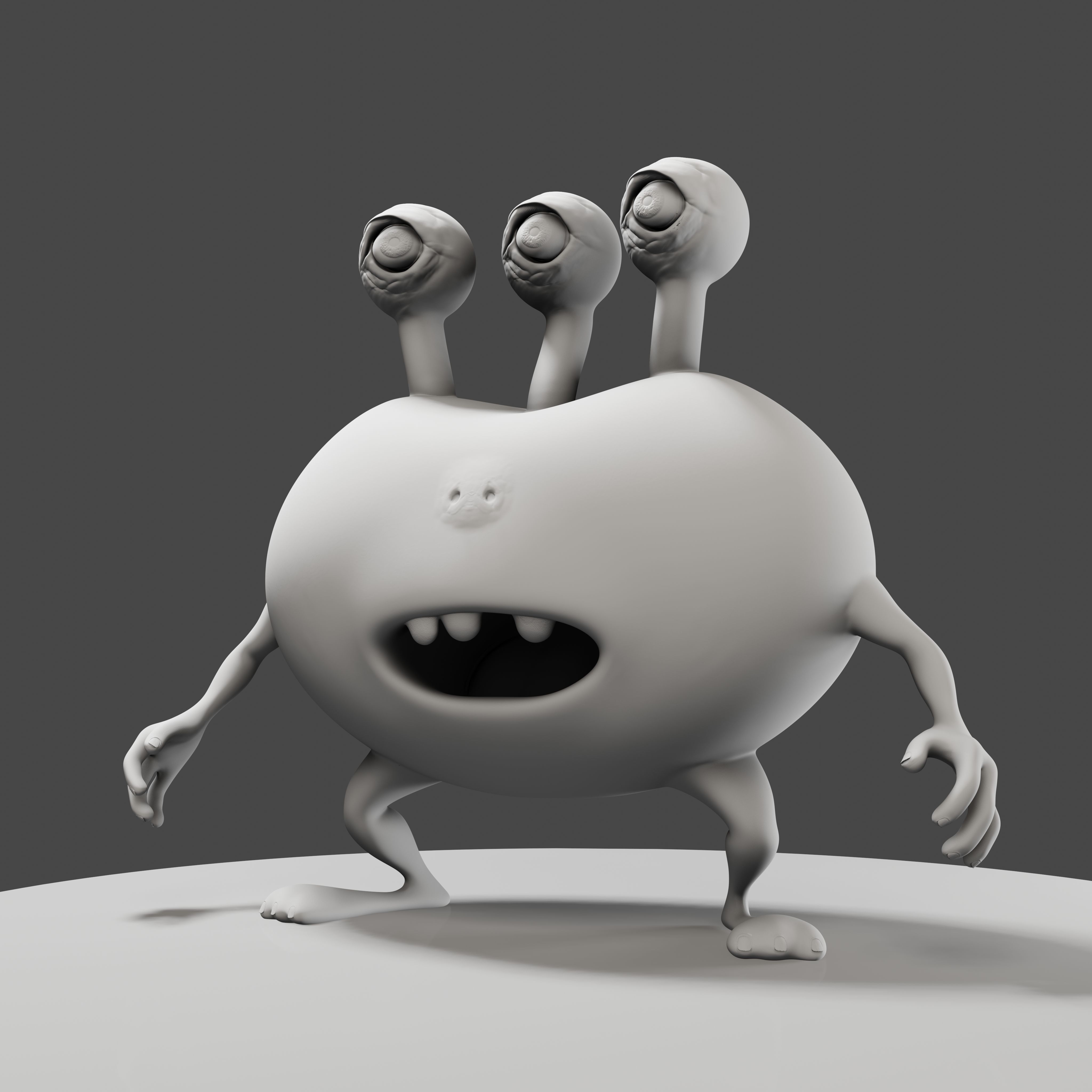 3 Eyes Monster - 3D Print Model 3D print model_24