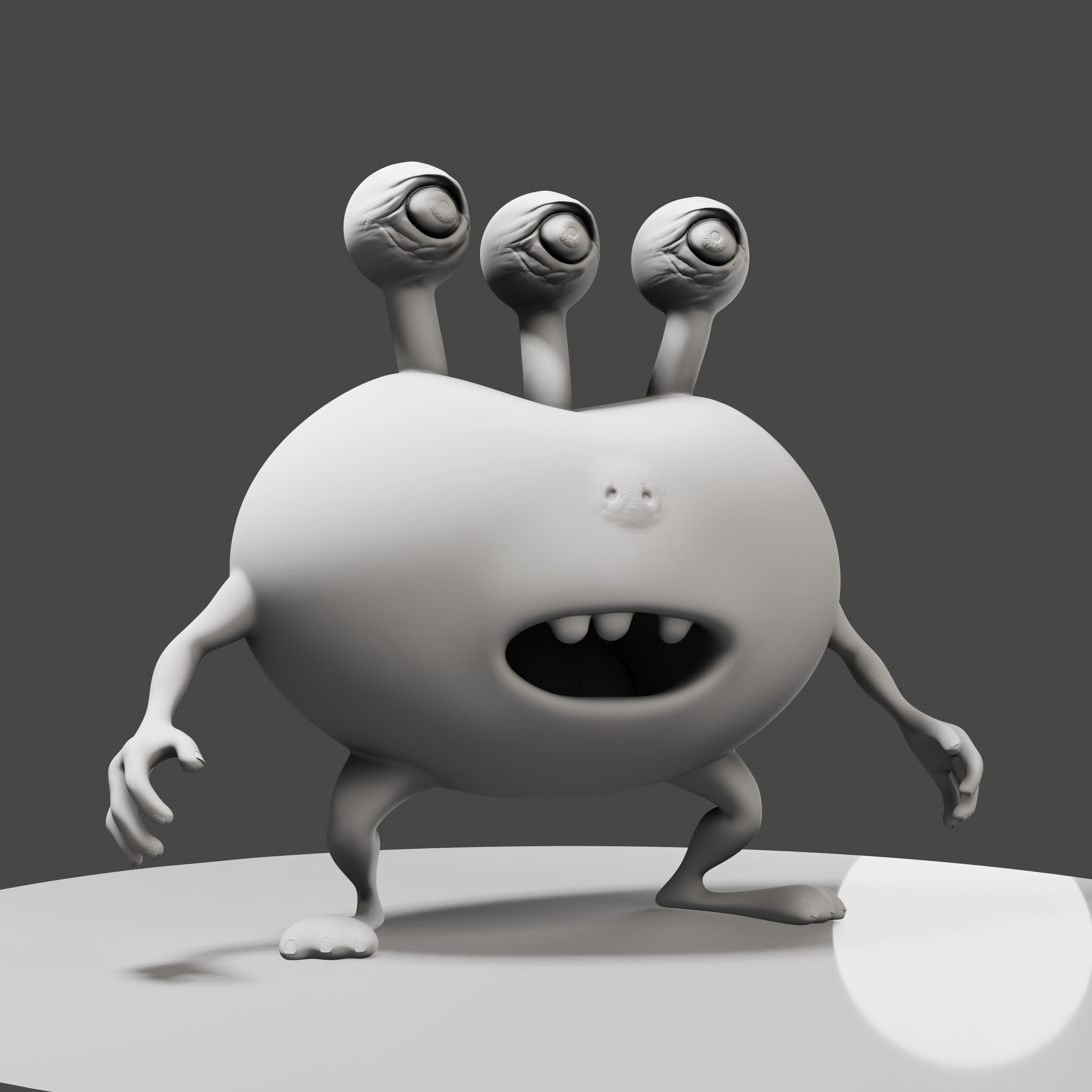 3 Eyes Monster - 3D Print Model 3D print model_14