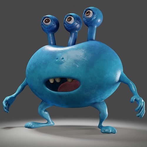 3 Eyes Monster - 3D Print Model 3D print model