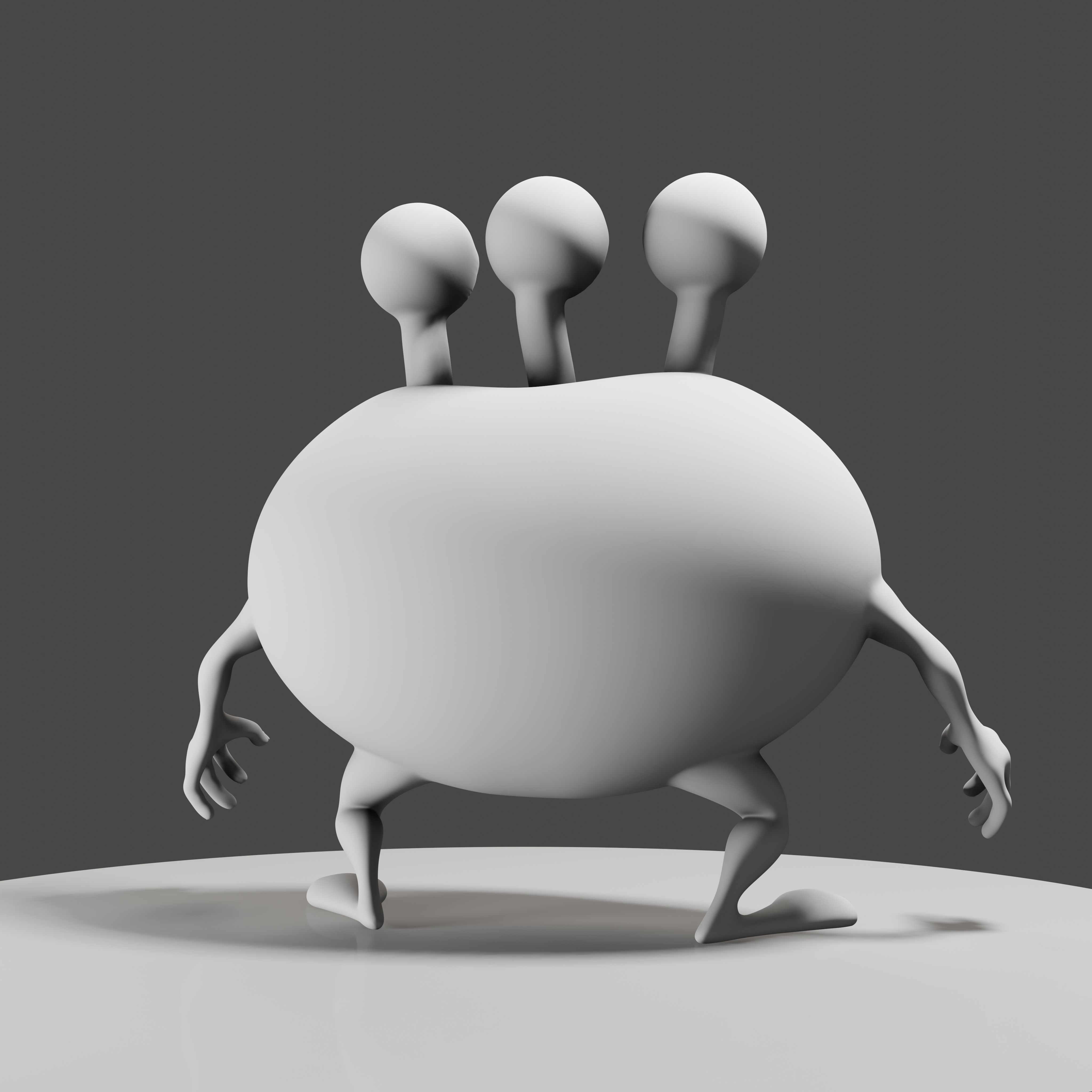 3 Eyes Monster - 3D Print Model 3D print model_12