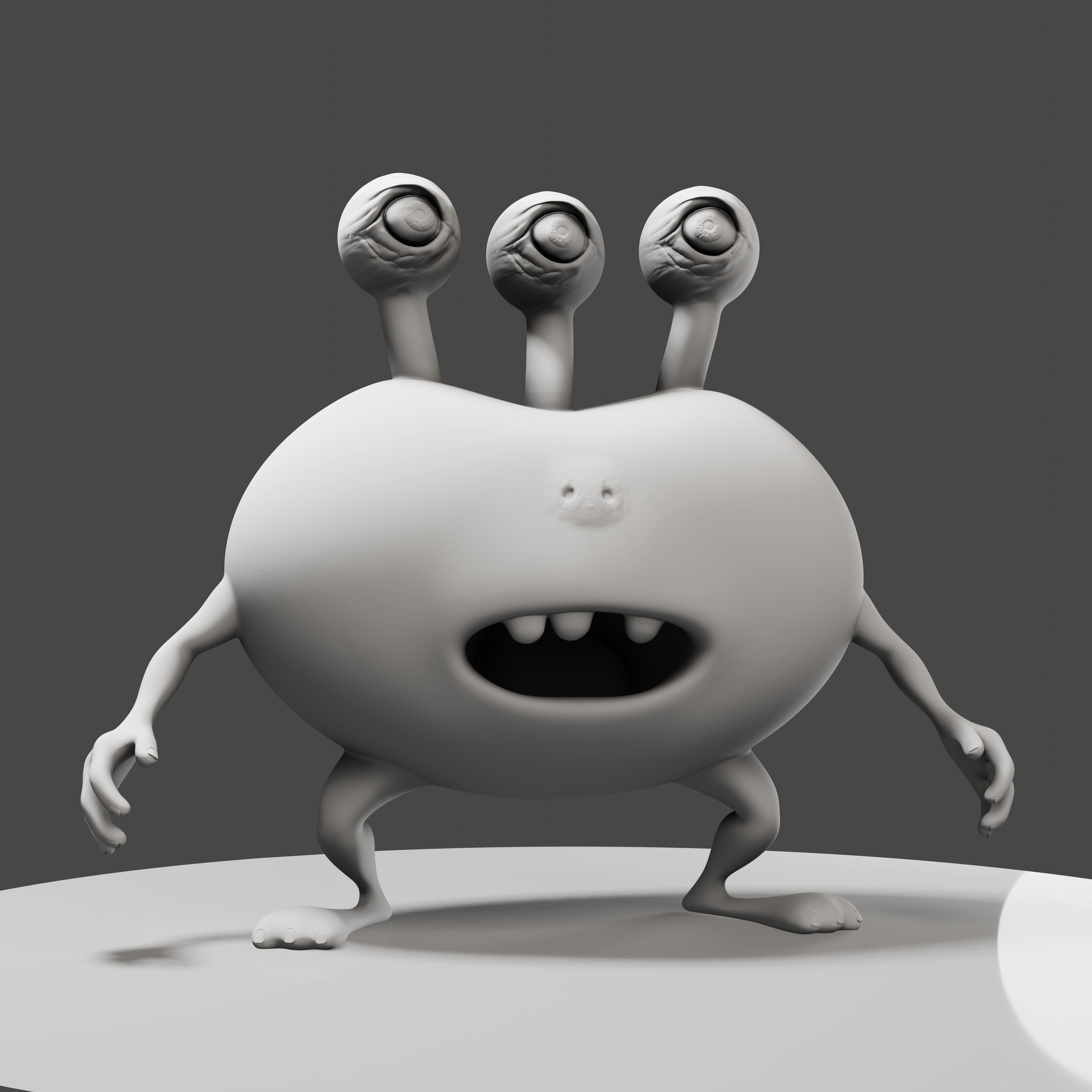 3 Eyes Monster - 3D Print Model 3D print model_25