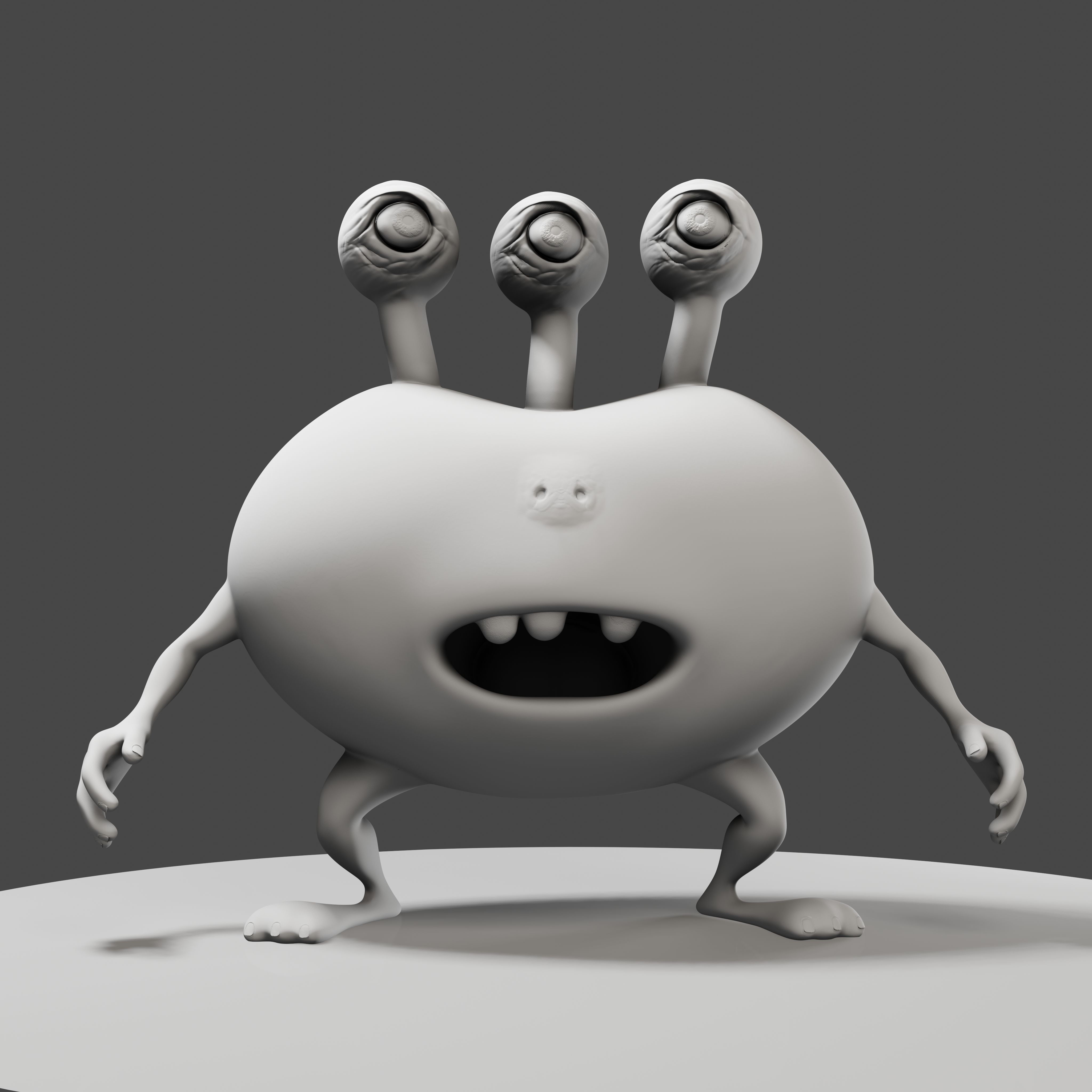 3 Eyes Monster - 3D Print Model 3D print model_22