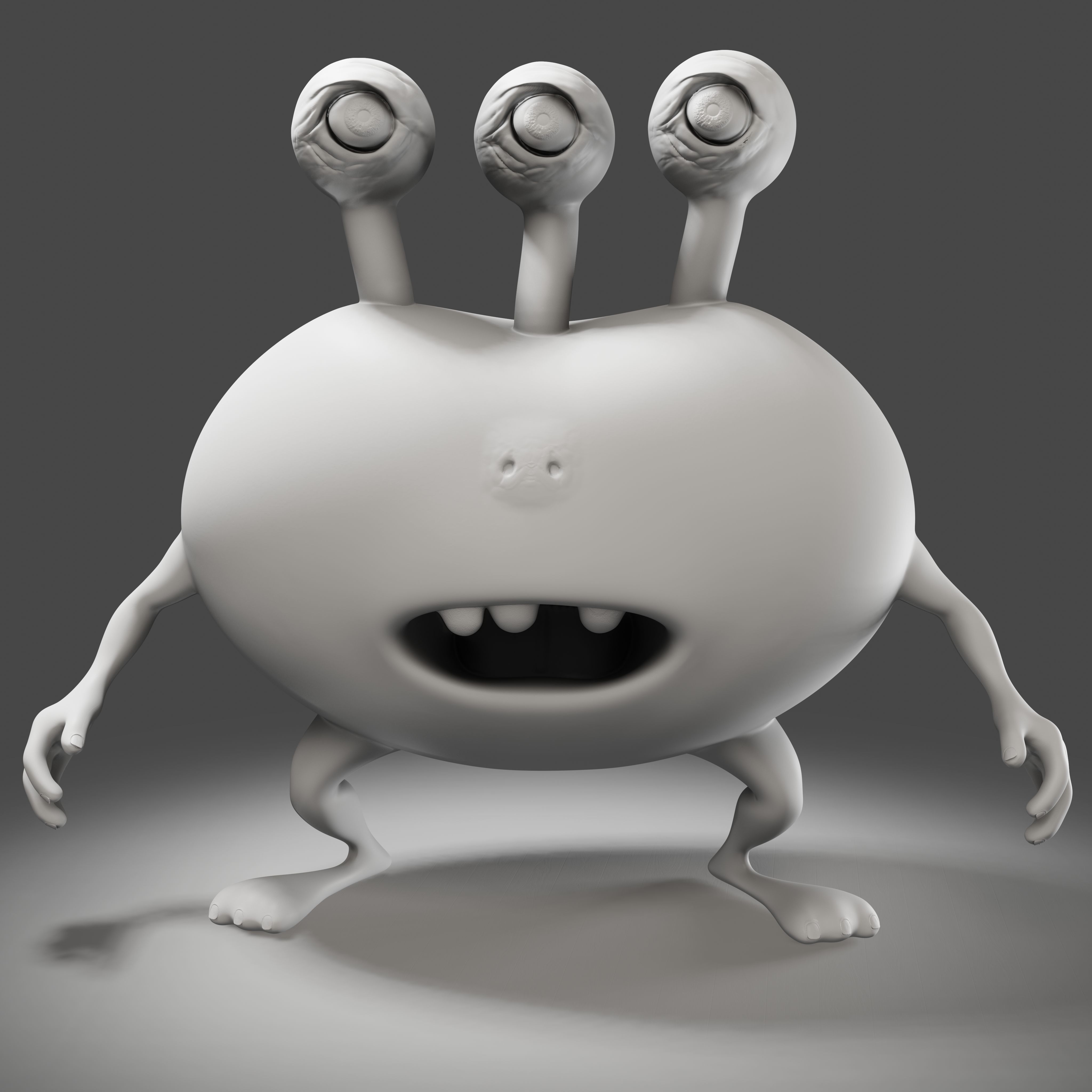 3 Eyes Monster - 3D Print Model 3D print model_4