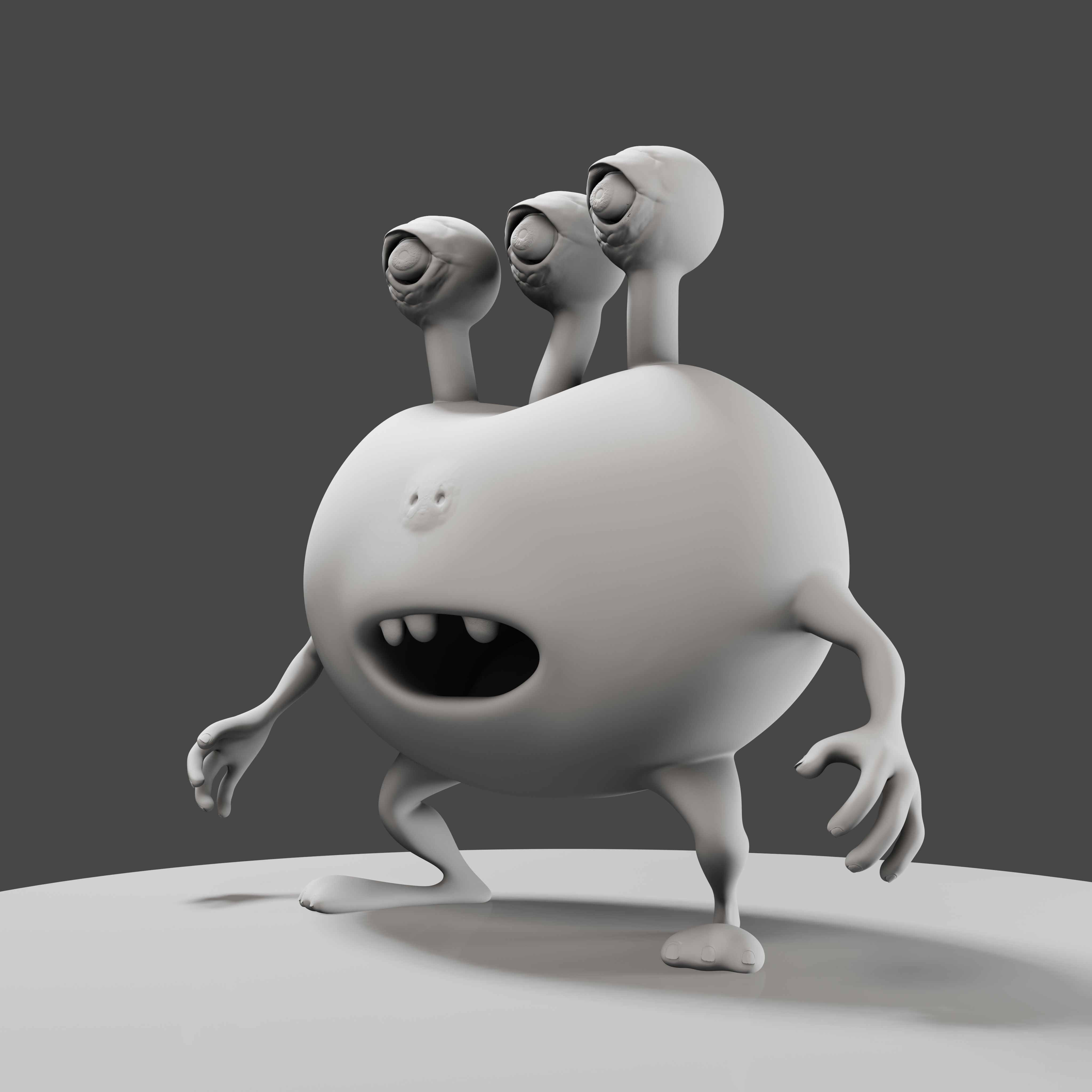 3 Eyes Monster - 3D Print Model 3D print model_28