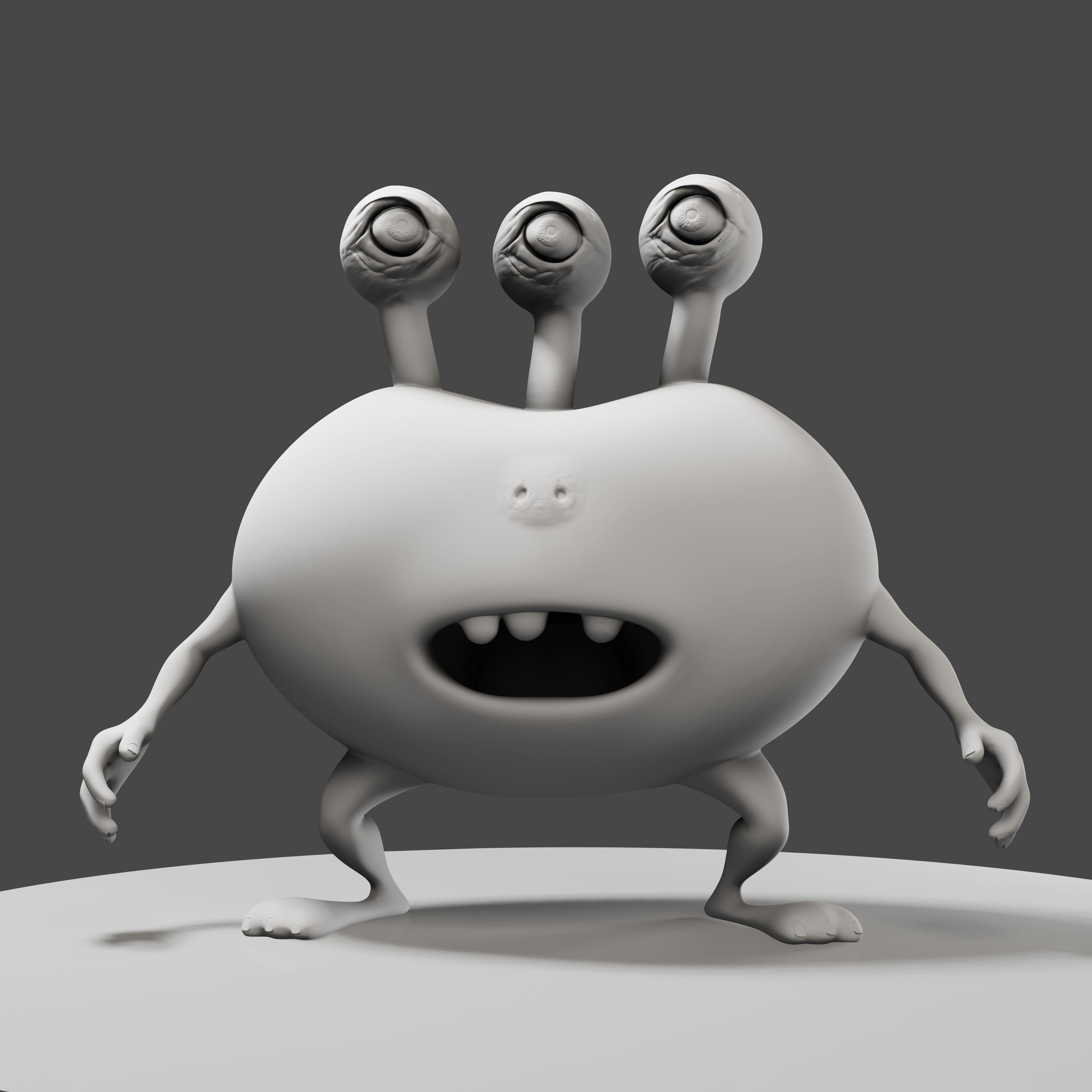 3 Eyes Monster - 3D Print Model 3D print model_27
