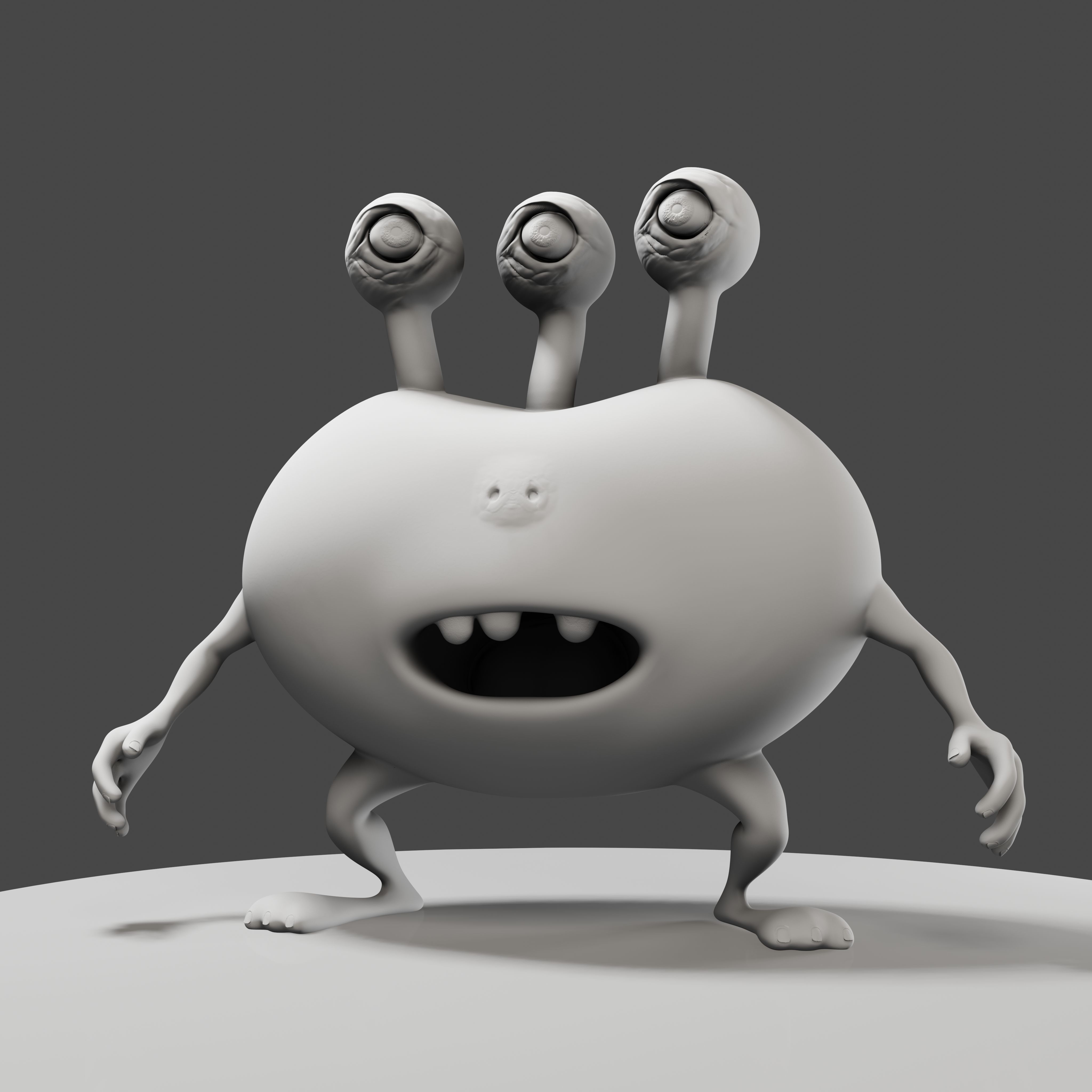 3 Eyes Monster - 3D Print Model 3D print model_30