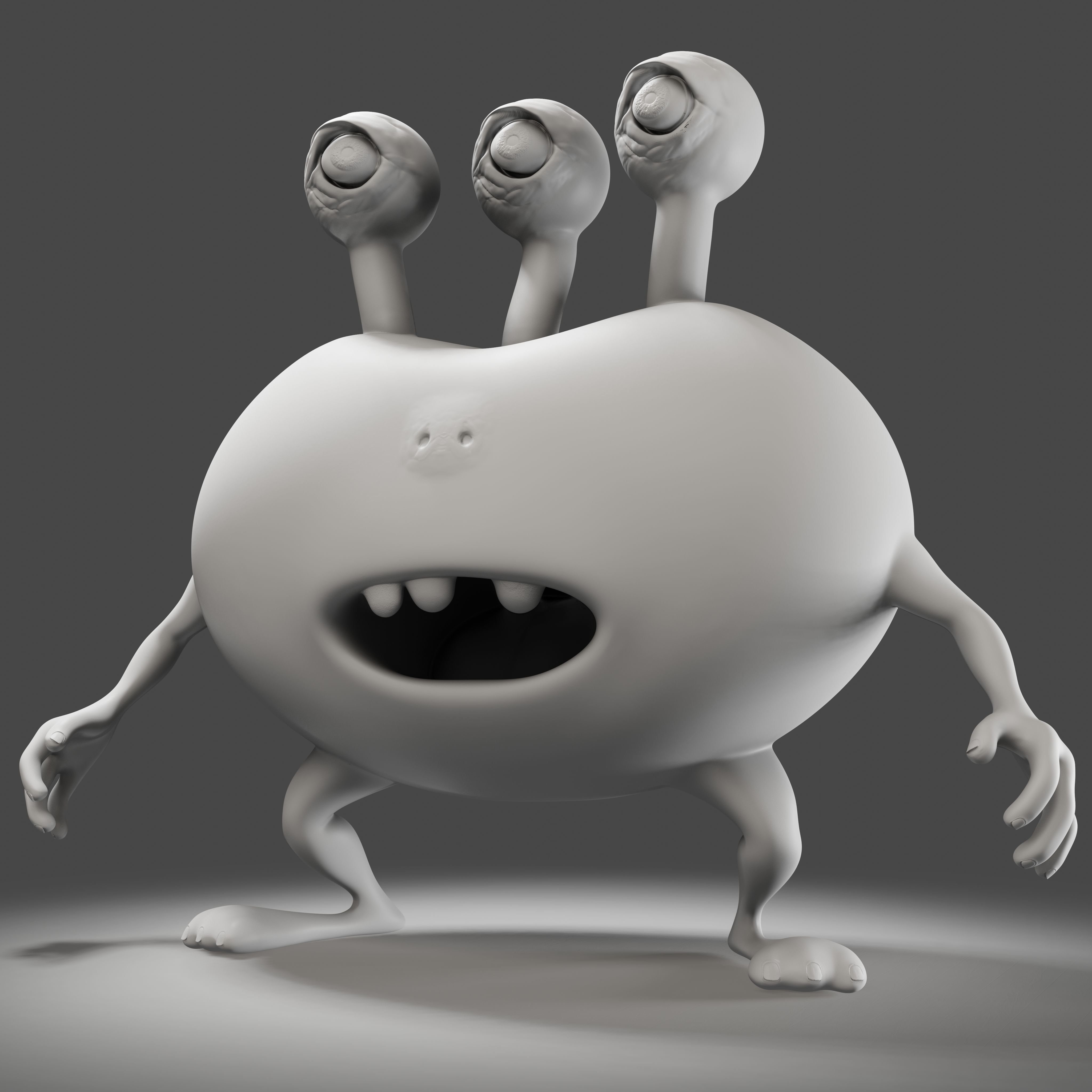 3 Eyes Monster - 3D Print Model 3D print model_2