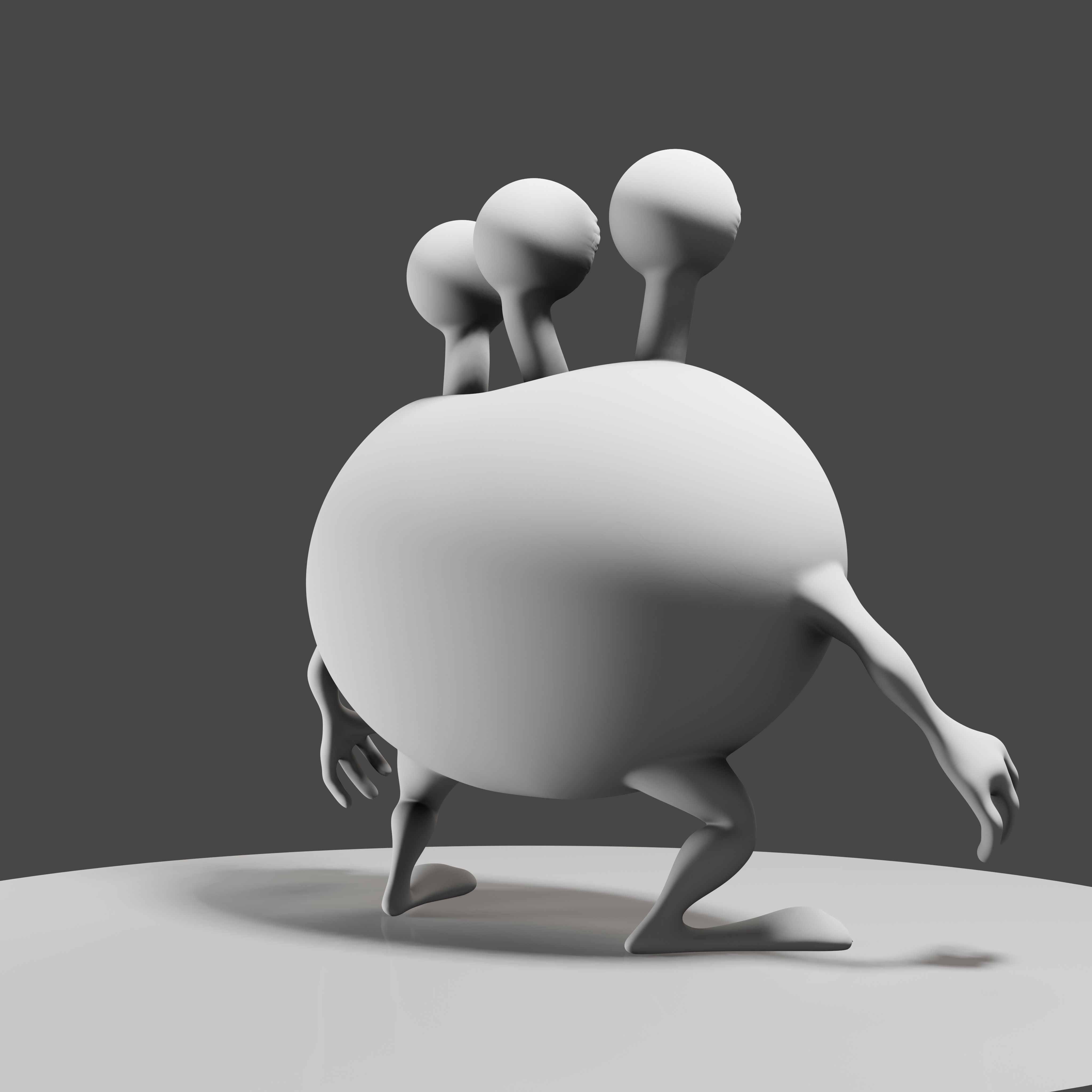 3 Eyes Monster - 3D Print Model 3D print model_11