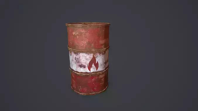 Metal barrel Free low-poly 3D model