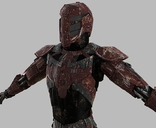 Kandas the advanced robot knight Low-poly 3D model