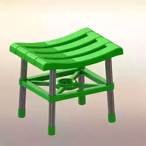 Plastic footstool